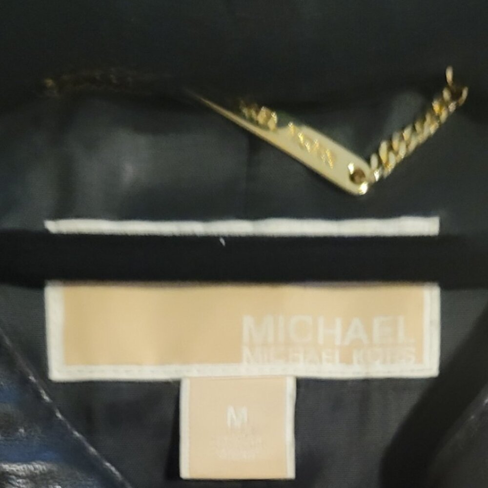 Michael Kors Sheep Skin Black Moto Jacket - Picture 4 of 8